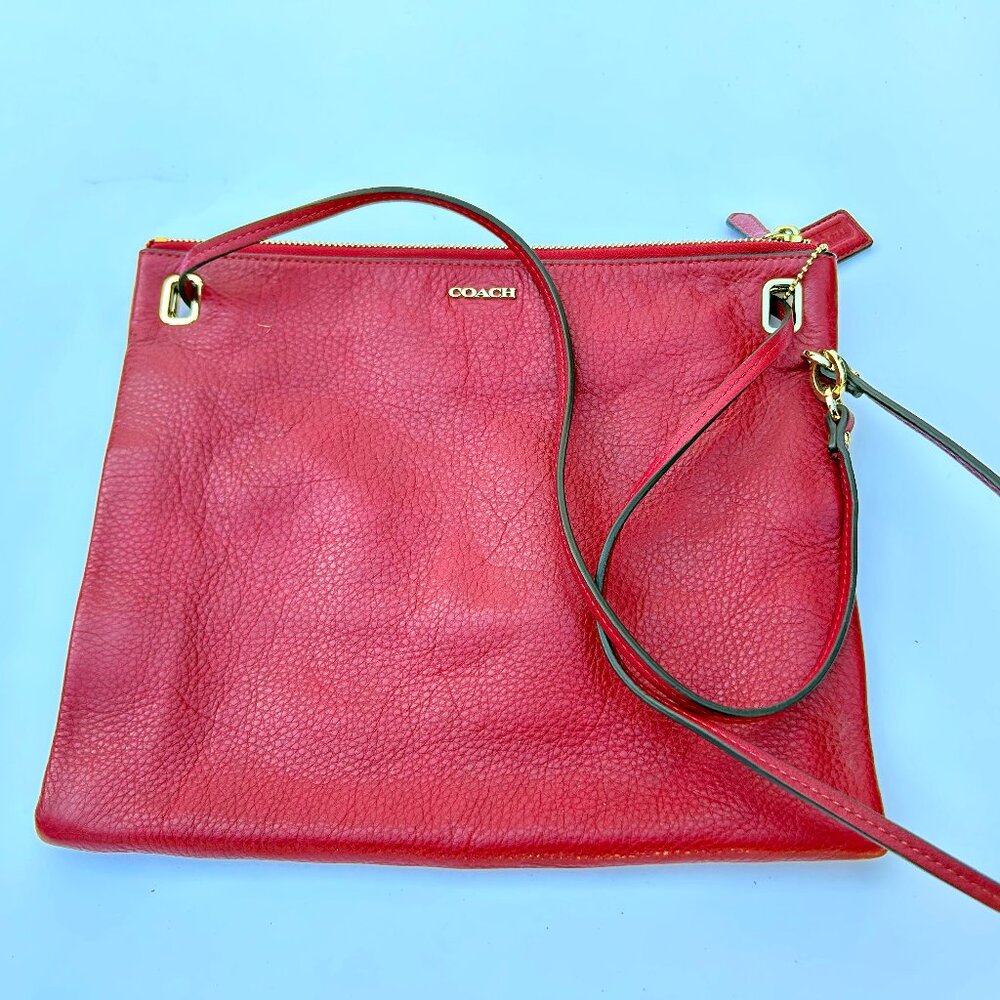 Beautiful Red Coach Purse Excellent Used Condition